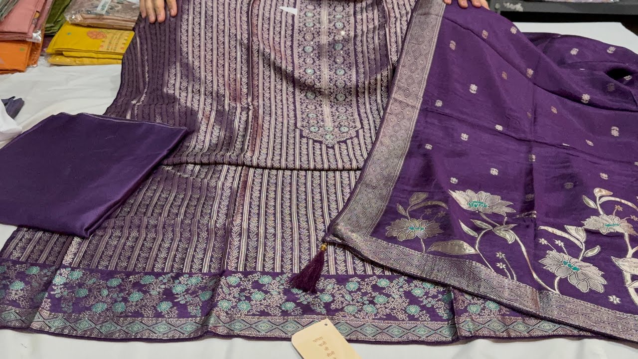 सबकी पसंद के मुलायम बनारसी सूट 🌹100% पसंद आने की गारंटी 🥳Latest Collection @himanshuclothhouse #new 