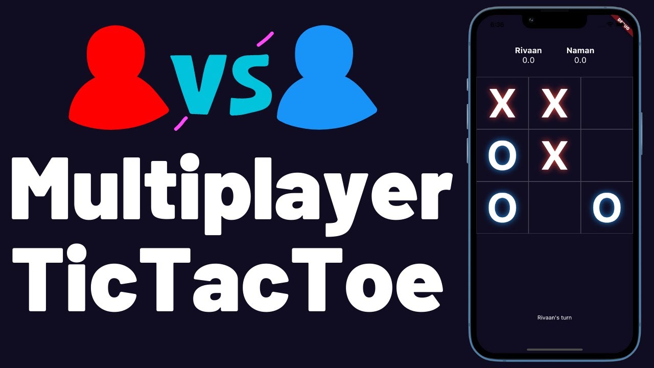 Multi Player TicTacToe Game App using Flutter, Node, Express and Socket - Full Stack Development