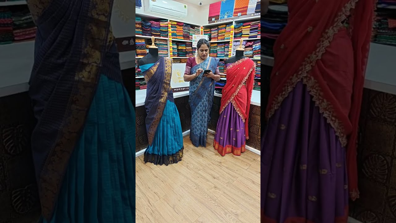 Athvaitha Sarees is live. Half Saree Collections #halfsareedesigns #halfsarees 
