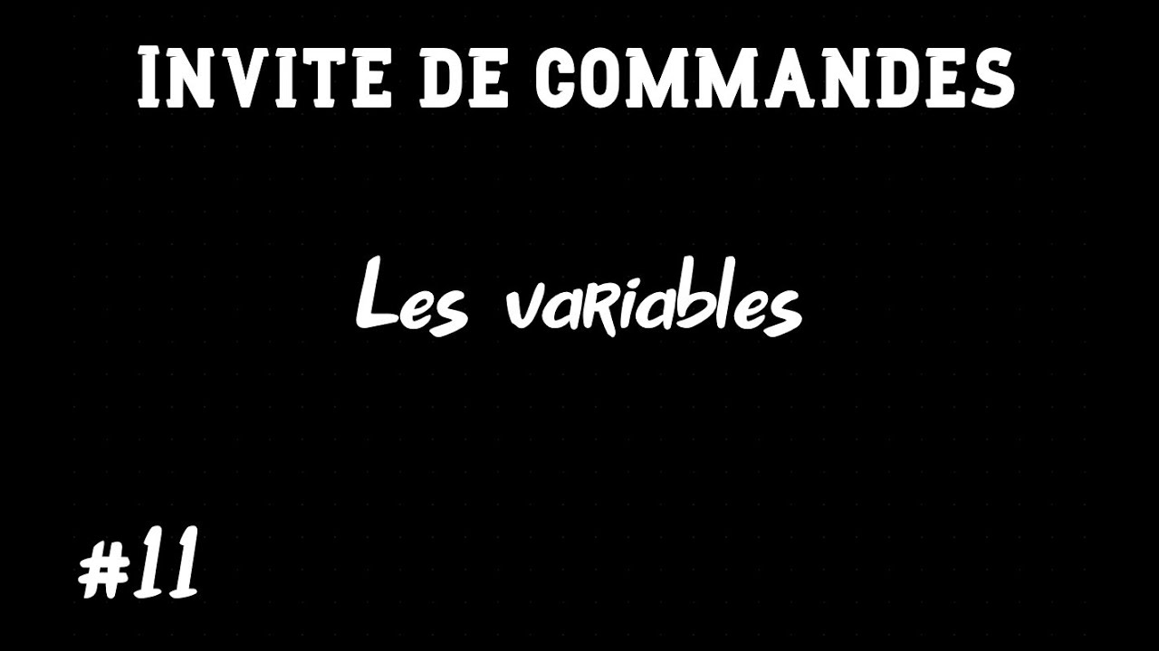 [#11] CMD : Les variables