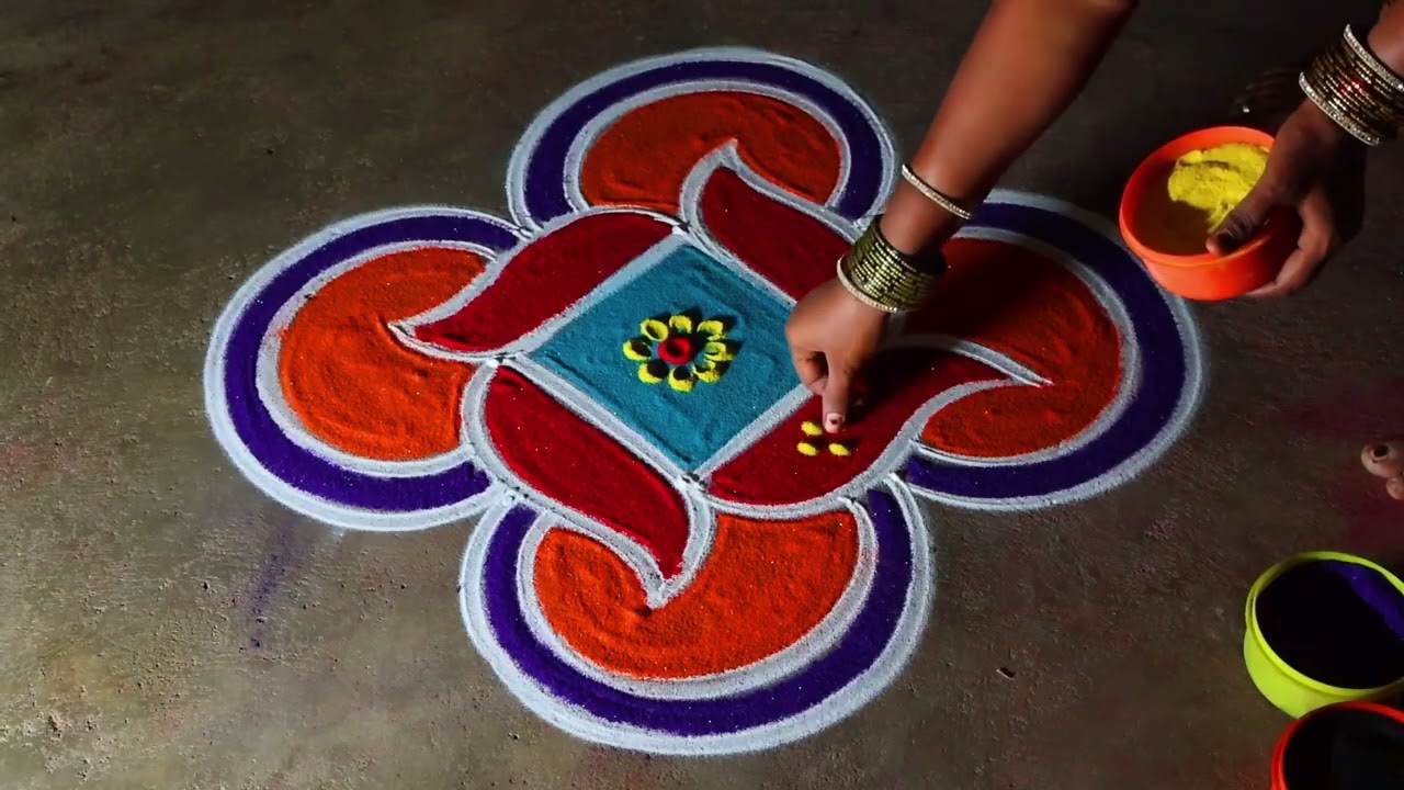 Bhogi pongal 🌻3*1 diyamuggulu rangolidesigns 🌻thai Pongal special 🌻mattu pongal flowers kolam