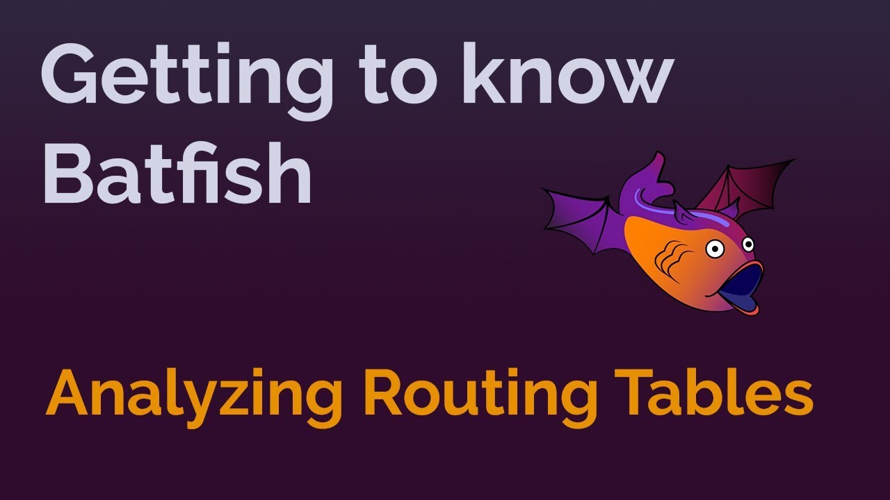 Analyzing Routing Tables with Batfish
