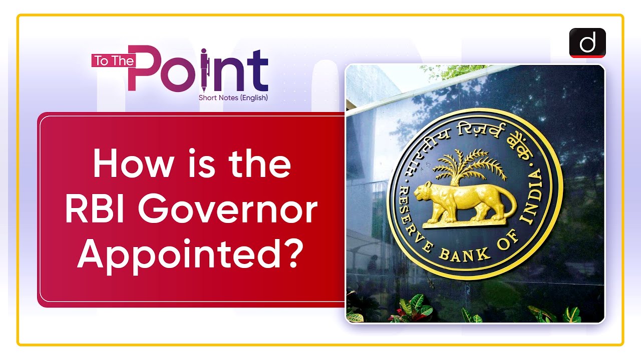 26th Reserve Bank of India Governor | Sanjay Malhotra | To The Point | Drishti IAS English