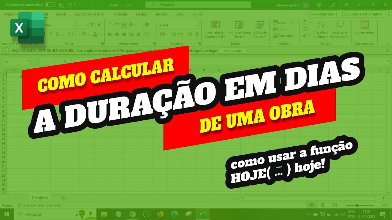 🟢 [ EXCEL ] FUN&Ccedil;&Atilde;O HORA - B&aacute;sico