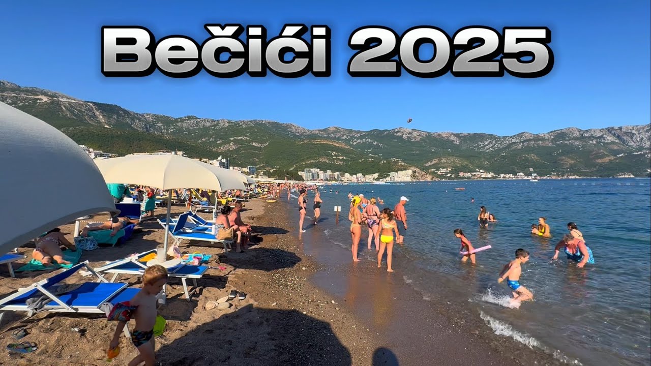 Bečići 2025 Cene Ležaljki i šetnja plažom do hotela Splendid, ponuda i cene #becici