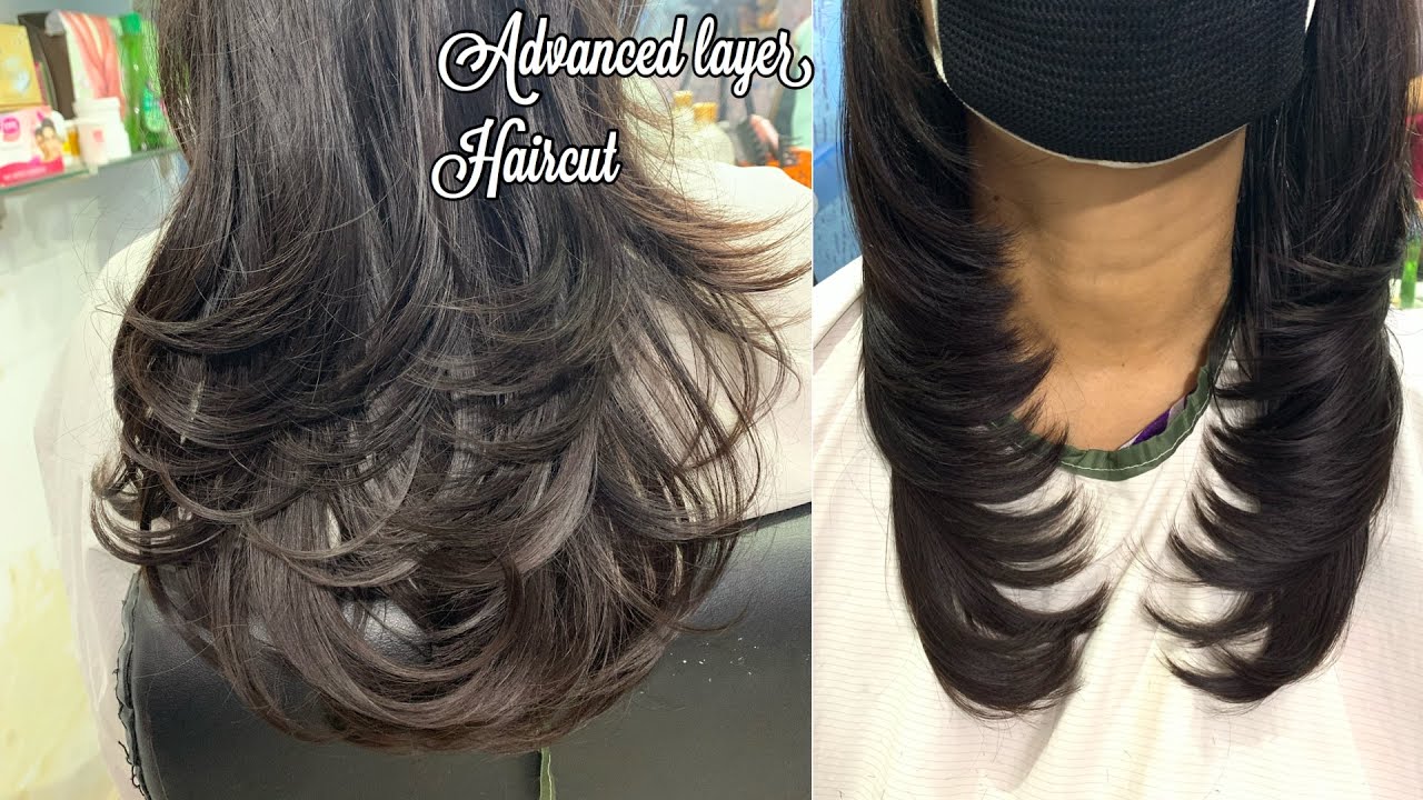 layered haircut for medium length