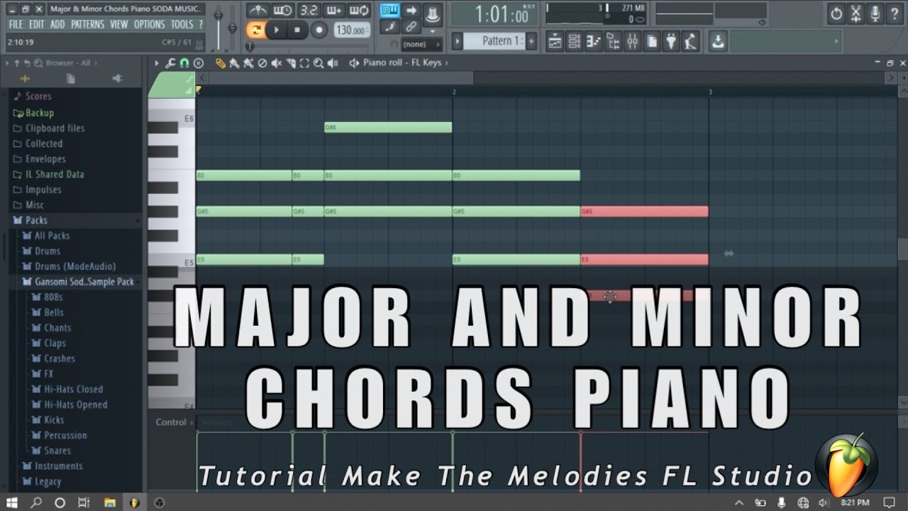 Major and Minor Chords Piano || Make and Learn Melodies in FL Studio