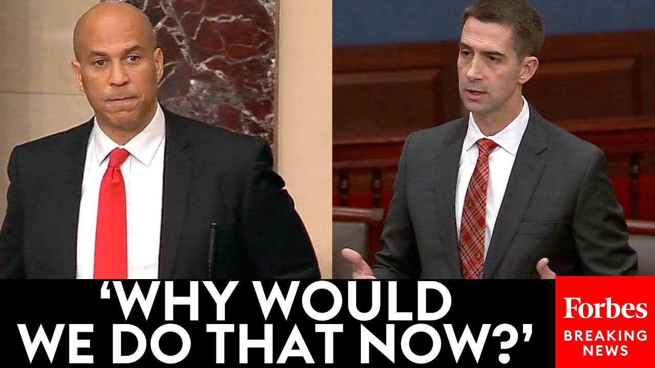 Dramatic Moment: Tom Cotton Blocks Criminal Justice Reform Bill Put Forward By Cory Booker