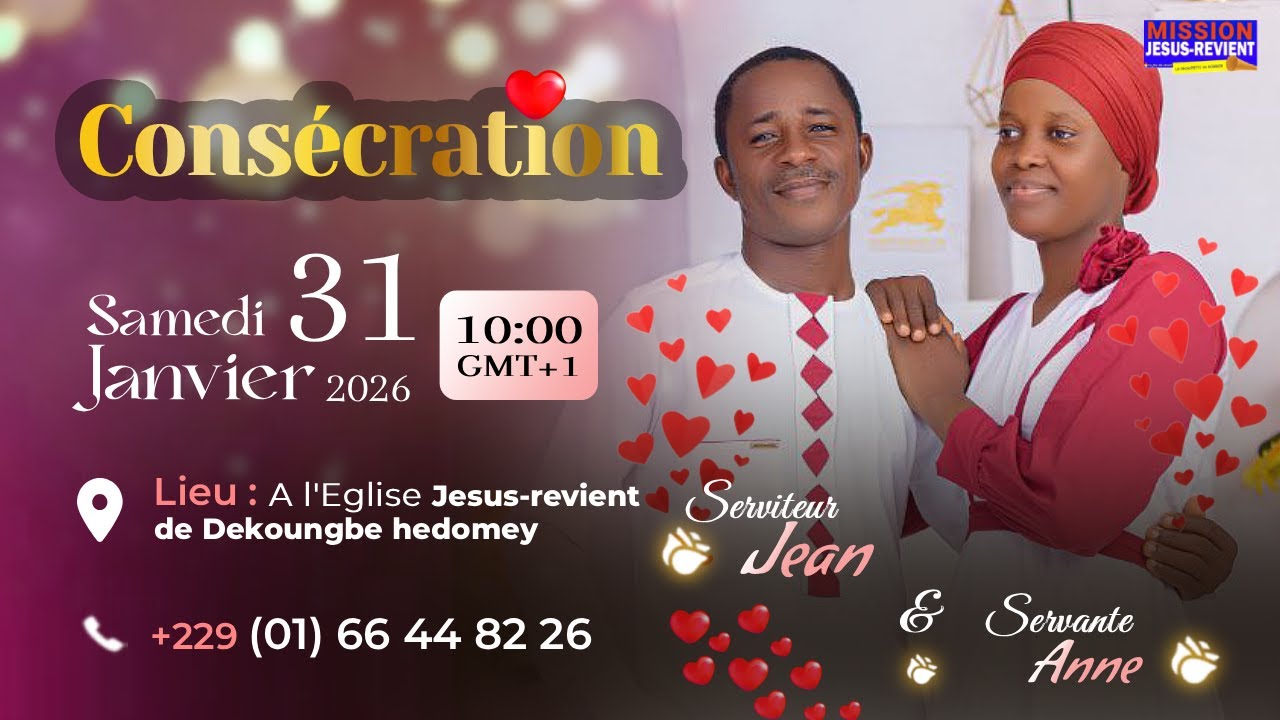 💚🧡CONSÉCRATION DE MARIAGE JEAN & ANNE / JESUS-REVIENT #jesusrevient