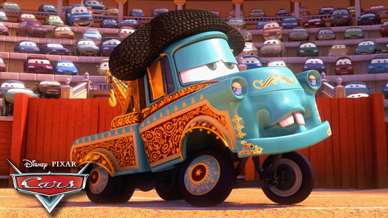 Mater used to be El Materdor: Bulldozer Fighter? 😲🇪🇸 | Pixar Cars | @disneyjr