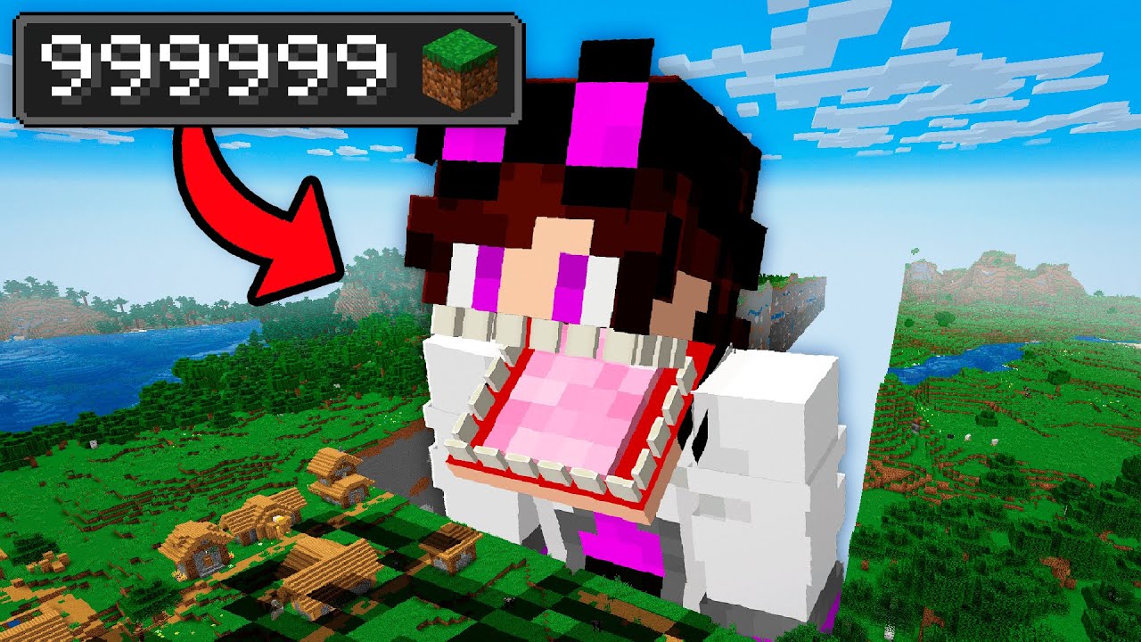 posso COMER TODOS OS BLOCOS DO MINECRAFT