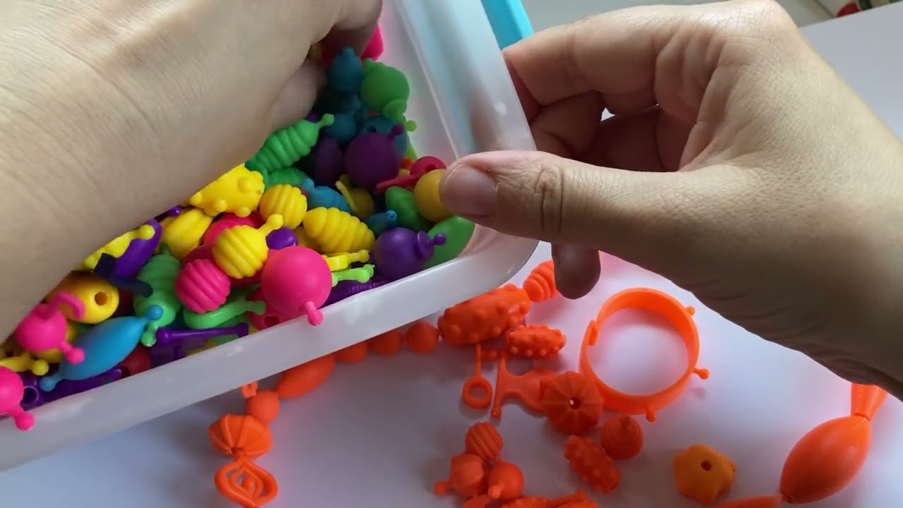 Perline arancioni che si incastrano, suoni rilassanti- ASMR