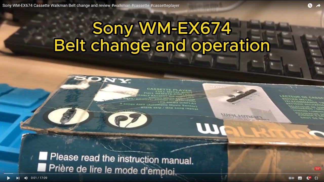 How to fix Sony WM-EX674 Cassette Walkman Belt change and review