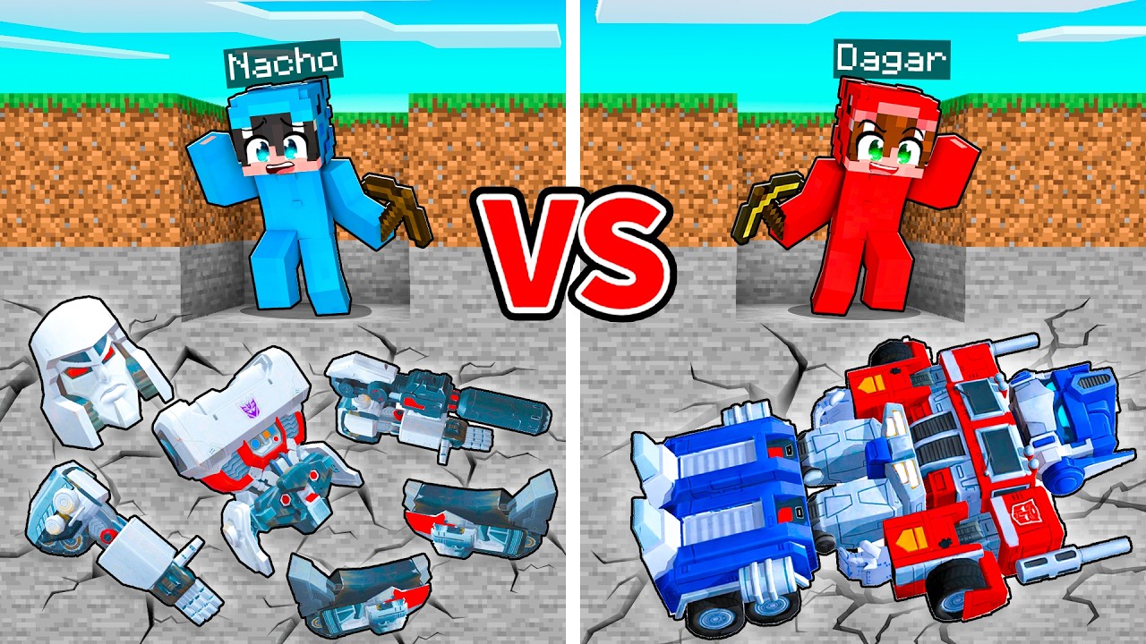 Encontré TRANSFORMERS ENTERRADOS en Minecraft!