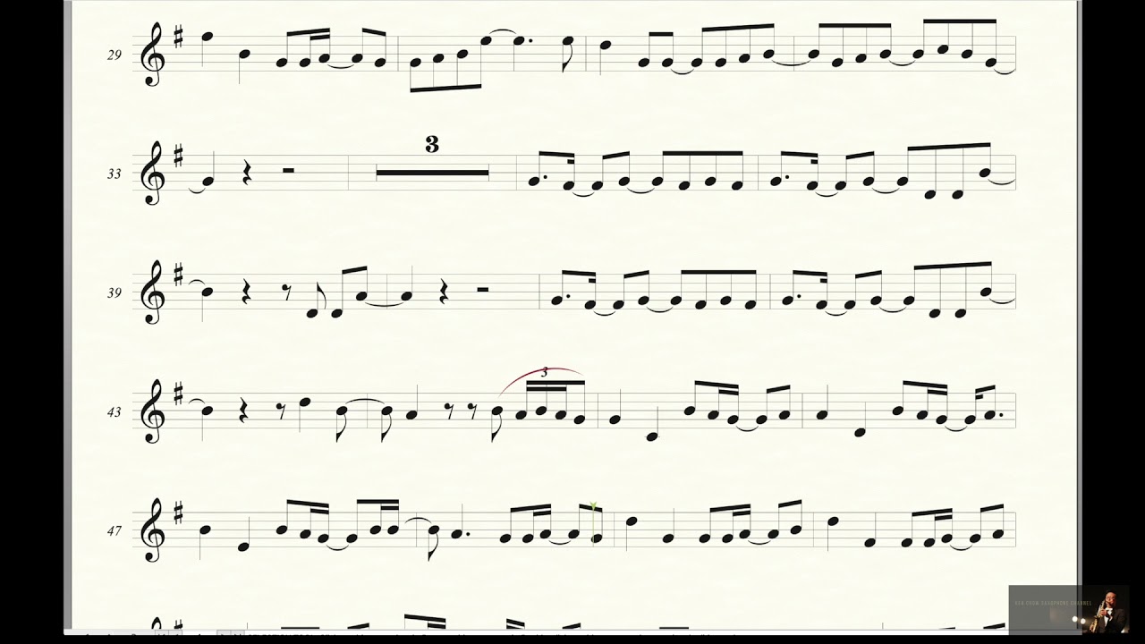Dear Jane - 哪裡只得我共你 You & Me  - Solo Alto Sax Sheet Music - Original Key