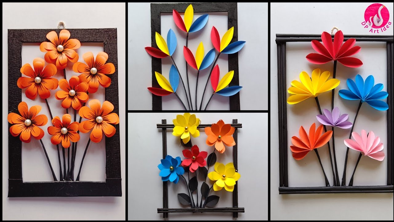 4 Beautiful Paper Wall Hanging|| Paper Craft For Home Decoration || Easy Craft || Easy Wall Hanging