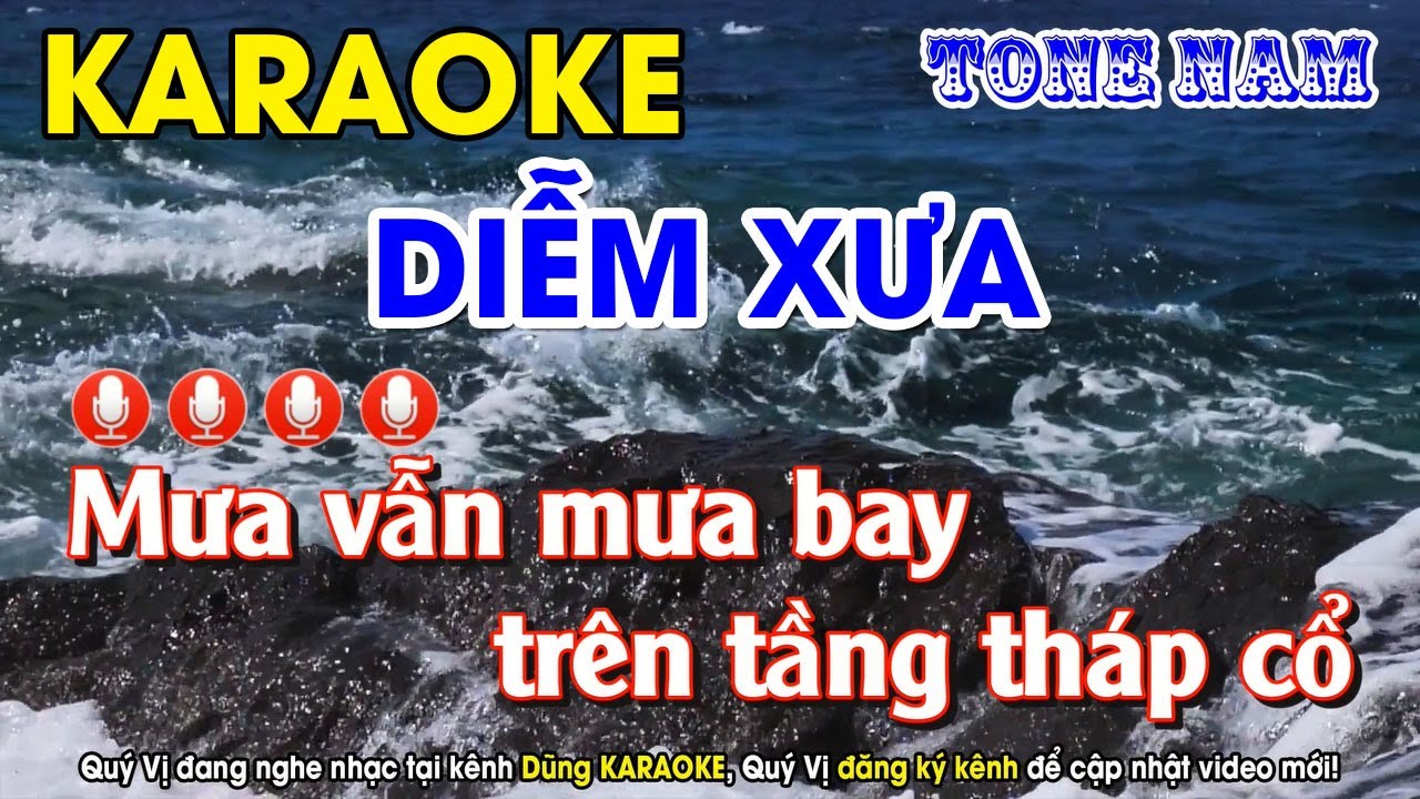 KARAOKE l Diễm Xưa - Tone Nam l Nhạc Sống ll Beat Dũng KARAOKE I #diemxua #DiễmXưa #trinhcongson