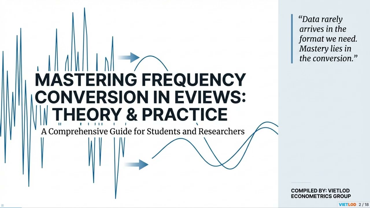 Handling Multi-Frequency Data: Monthly to Quarterly Aggregation in EViews #timeseries #eviews