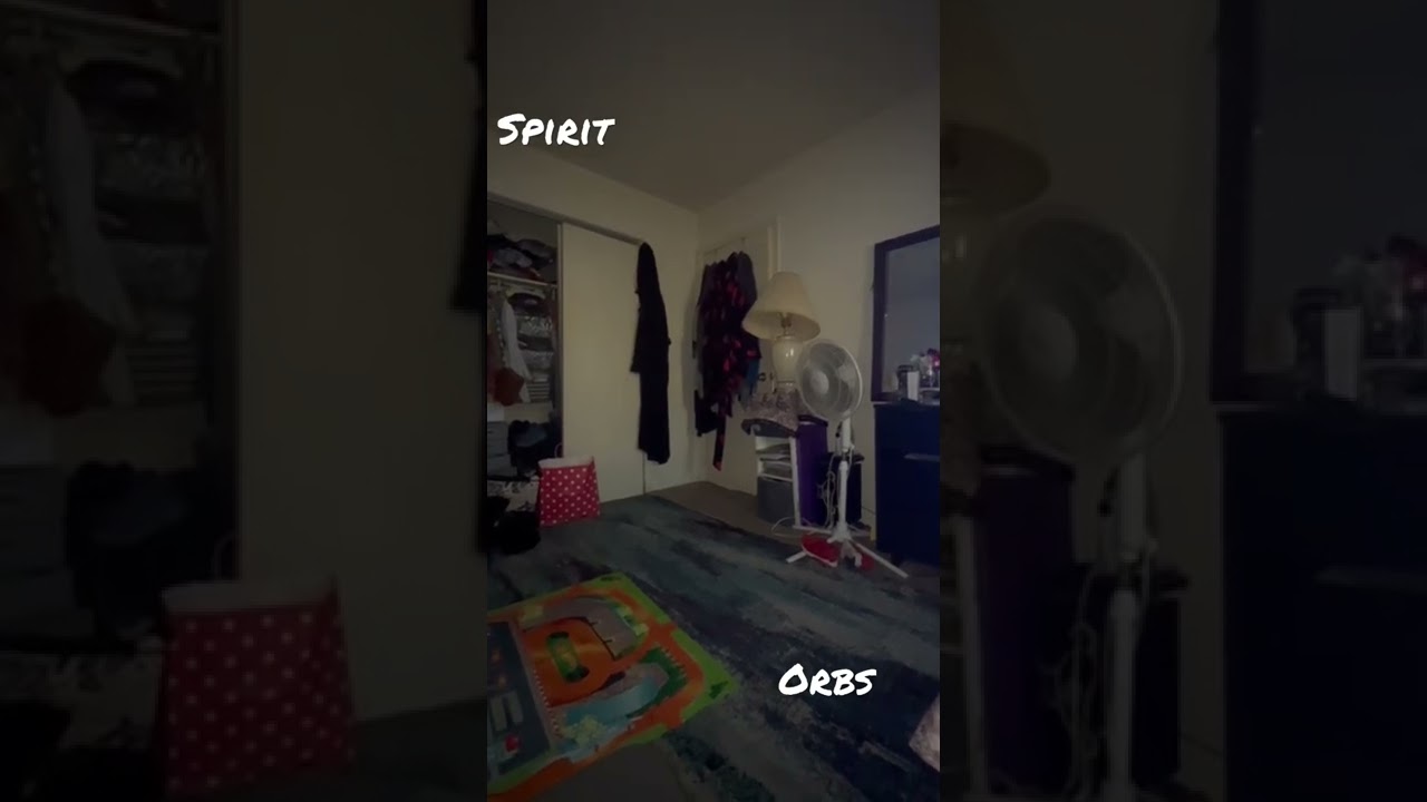 Watch a Gold Angel orb flying around my room after communicating  #spirit #orbs #shorts #paranormal