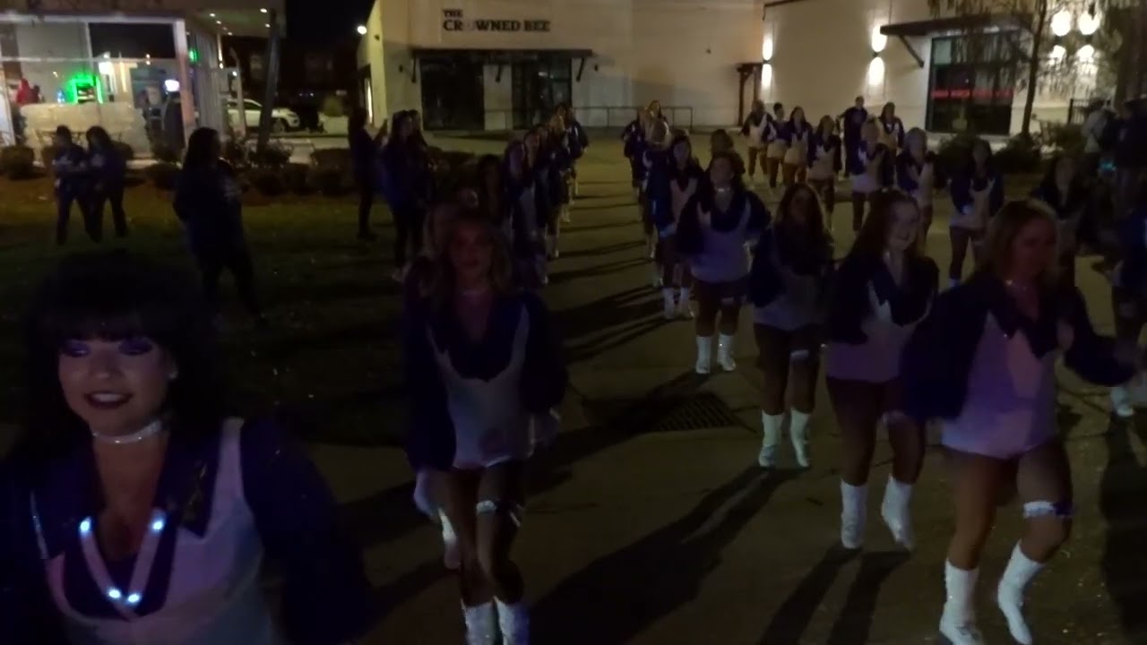 The Dance Connection practicing prior to participating in the 2026 Krewe of Excalibur in Metairie LA