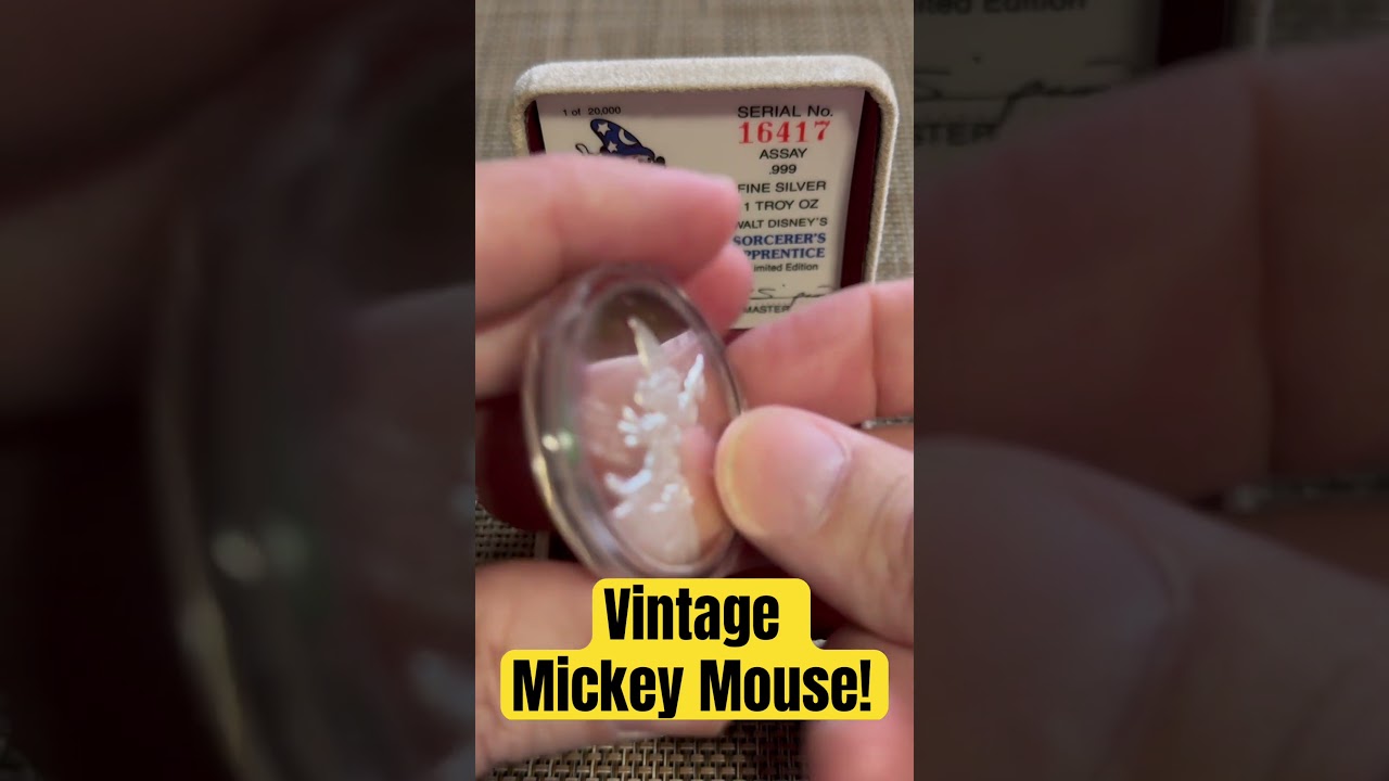 Vintage Mickey Mouse Silver Coin From Fantasia! #coin #movie #disney