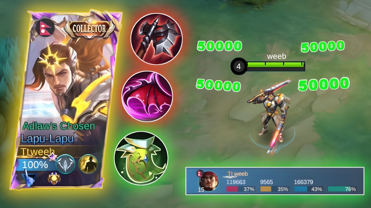 LAPU LAPU SPELL VAMP & HEAL SUPPORT BUILD 2025