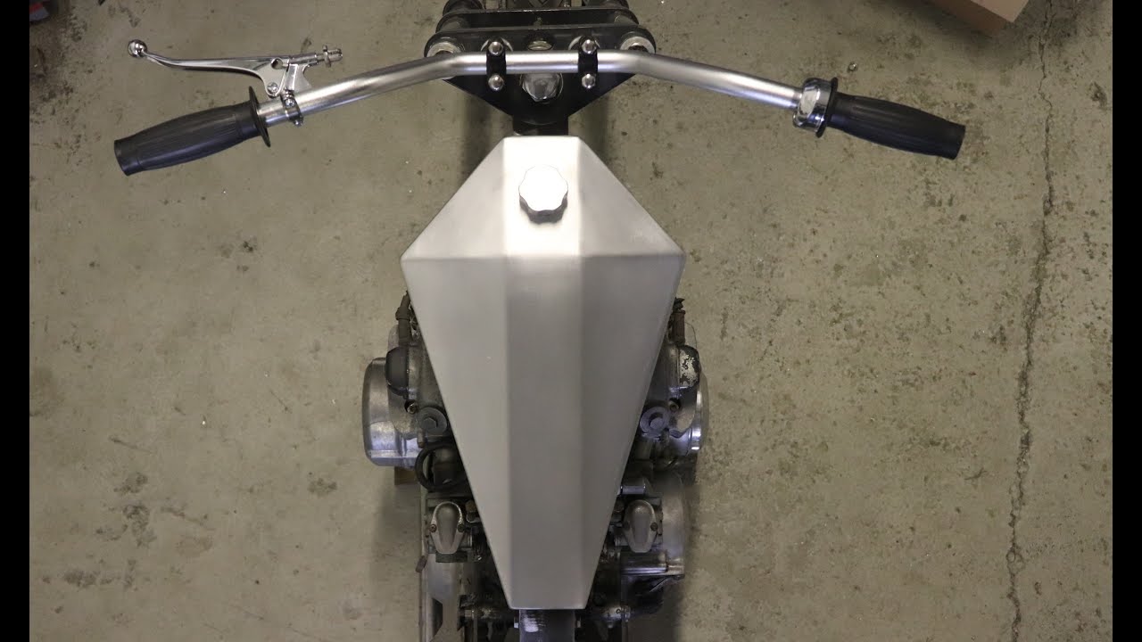 CUSTOM CHOPPER / BOBBER ALUMINIUM COFFIN FUEL TANK  - XTREME PLASMA BIKE
