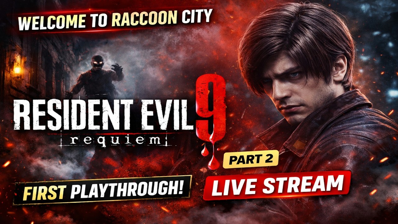 Resident Evil Requiem LIVE 🔴 First Playthrough Part 2 | Welcome to Raccoon City | Arcadis