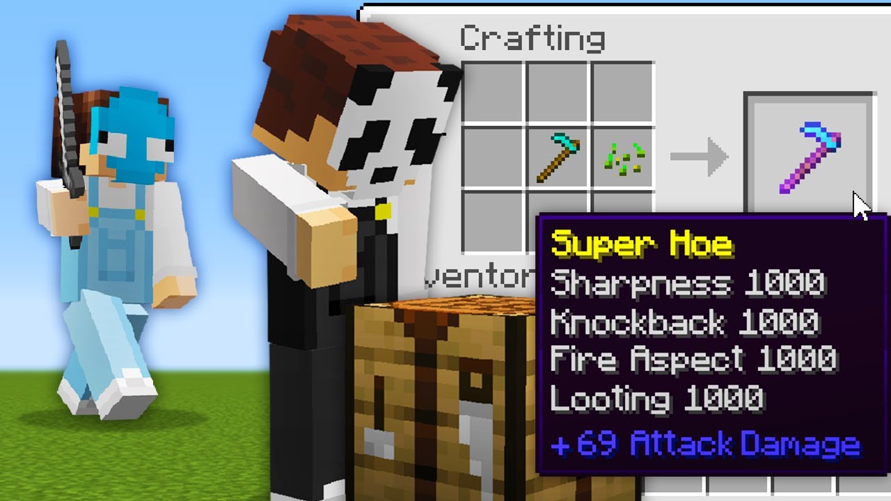 Minecraft Manhunt, But You Can Craft Custom Hoes...
