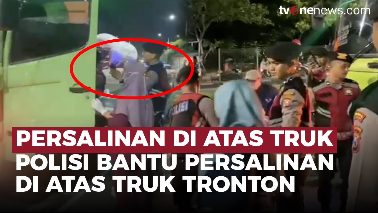 Aksi Heroik Polisi Bantu Persalinan dalam Truk Tronton di Jembatan Suramadu | OneNews Update
