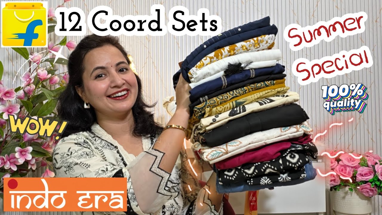 12 SUMMER SPECIAL Cotton Kurta , Pant Sets From Indo Era | Flipkart Kurta Sets Haul | Neema's Corner