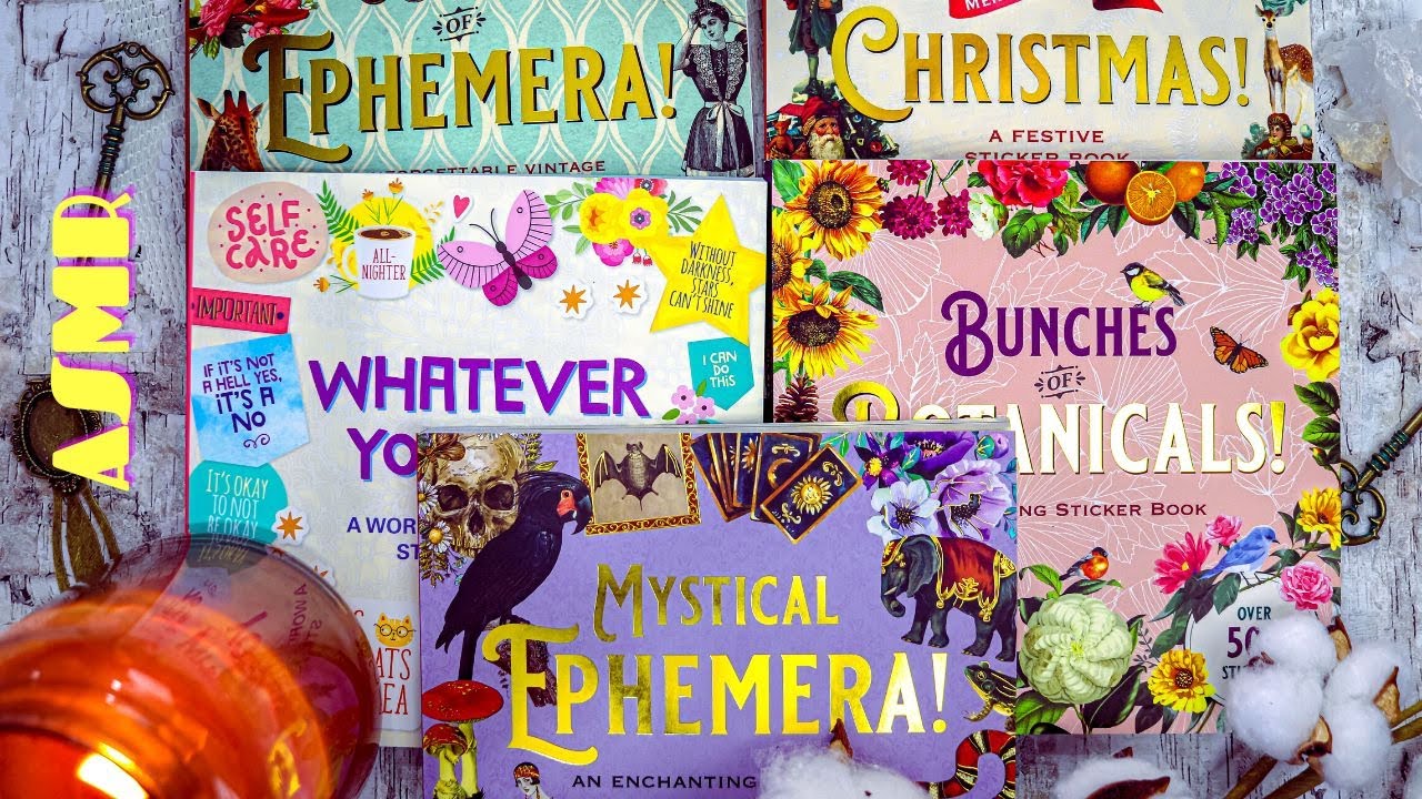 1000s of Vintage Stickers: 5 Sticker Books Flip Through [ASMR] 📖