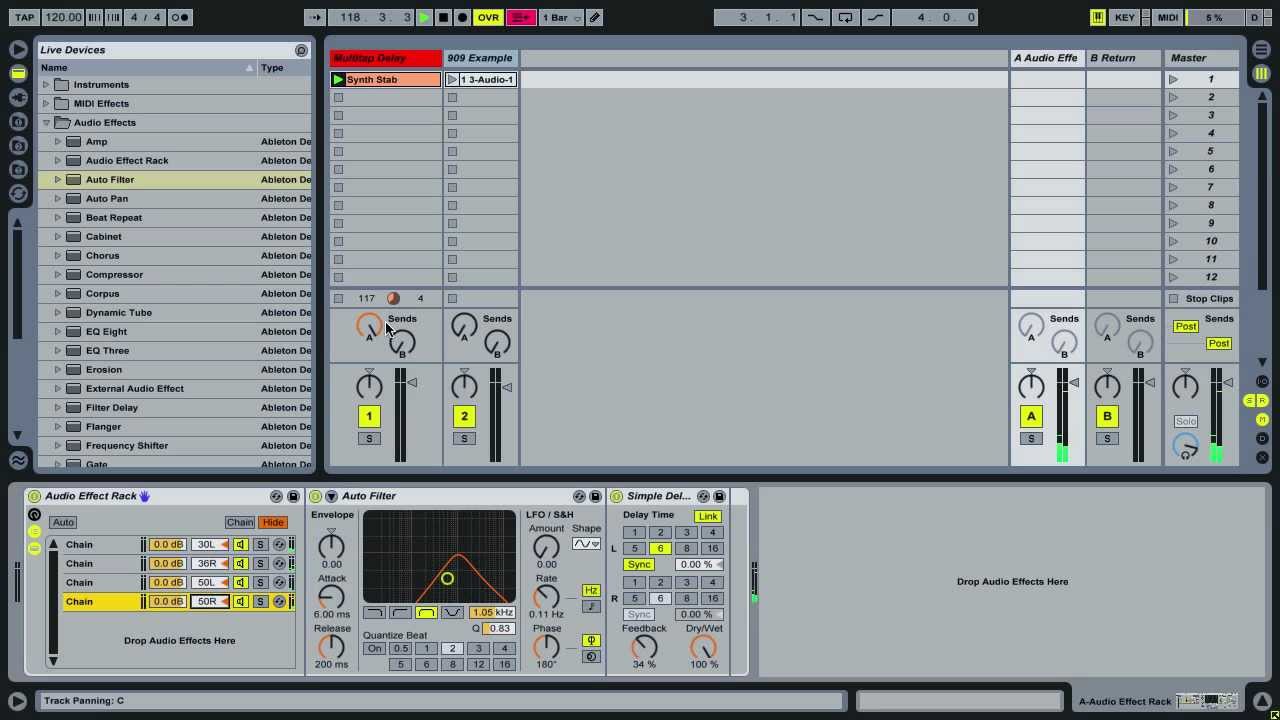 Creating a Multitap Delay in Ableton Live