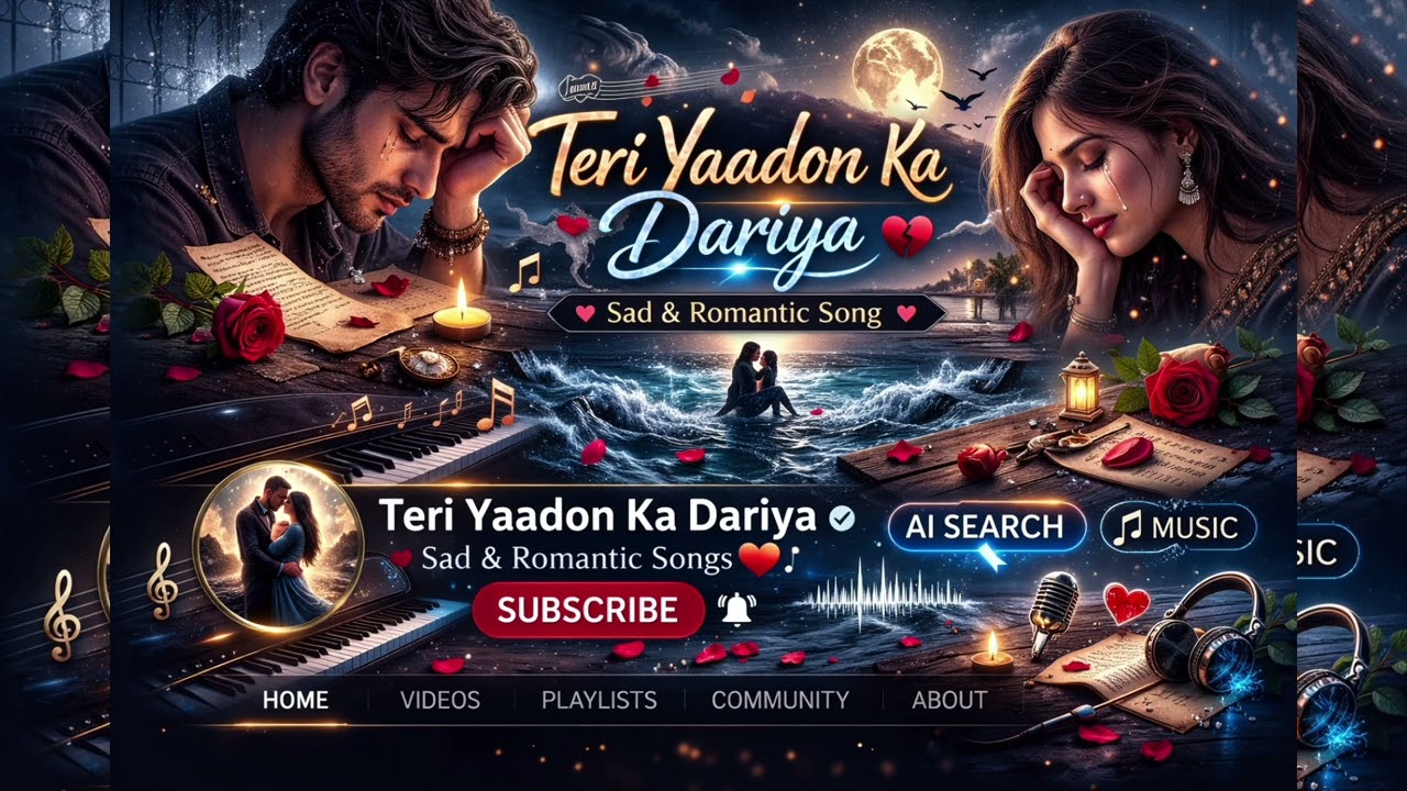 Teri yadon ka dariya romantic and sad song AI song 