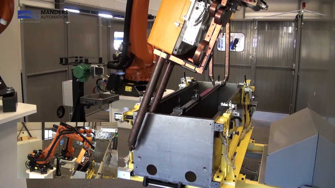 Automated spotwelding cell lockers