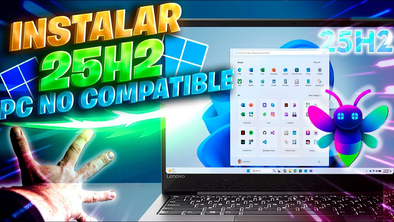 INSTALA! Windows 11 25H2 PC No COMPATIBLE / Nuevo FLYOOBE 1.25 Mejora WINDOWS!