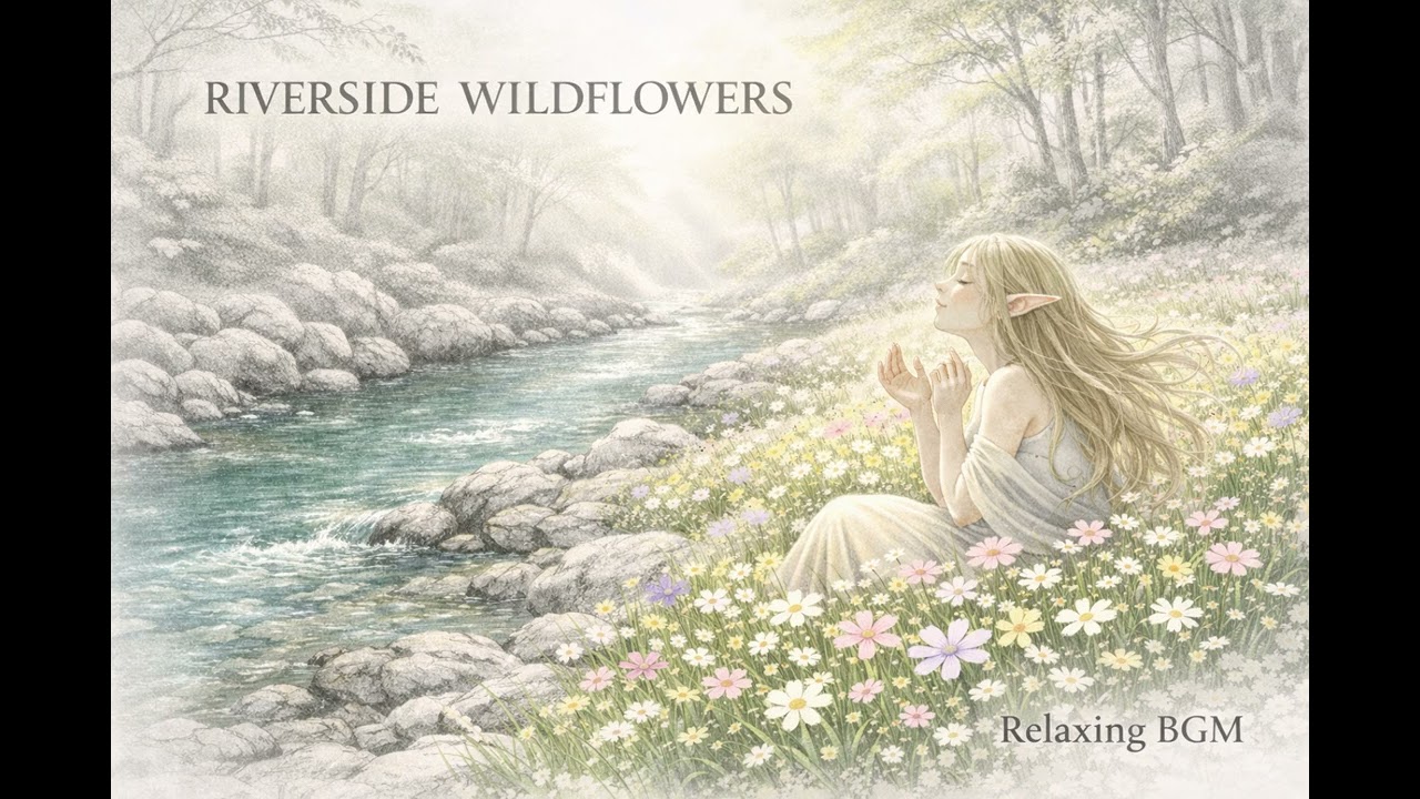 Riverside Wildflowers | Soft Spring Fantasy River Ambient (No Vocals)