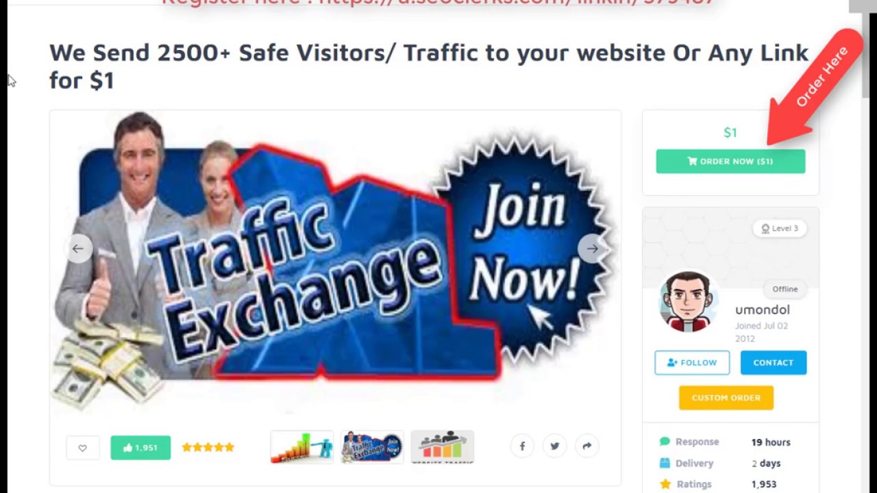 2500 Safe Visitors Traffic to your website Or Any Link for $1 On SEOClerks