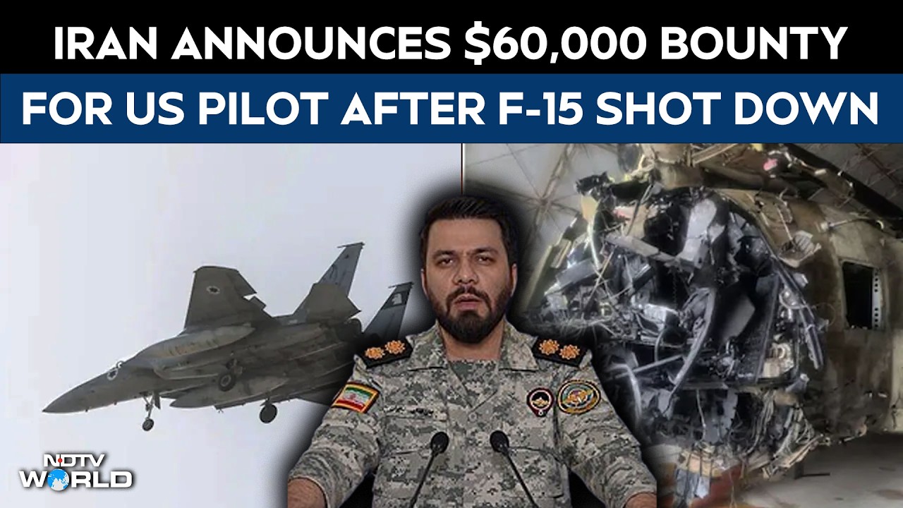 US Iran War News | Iran Announces $60,000 Bounty For US Pilot After Shooting Down Fighter Jet