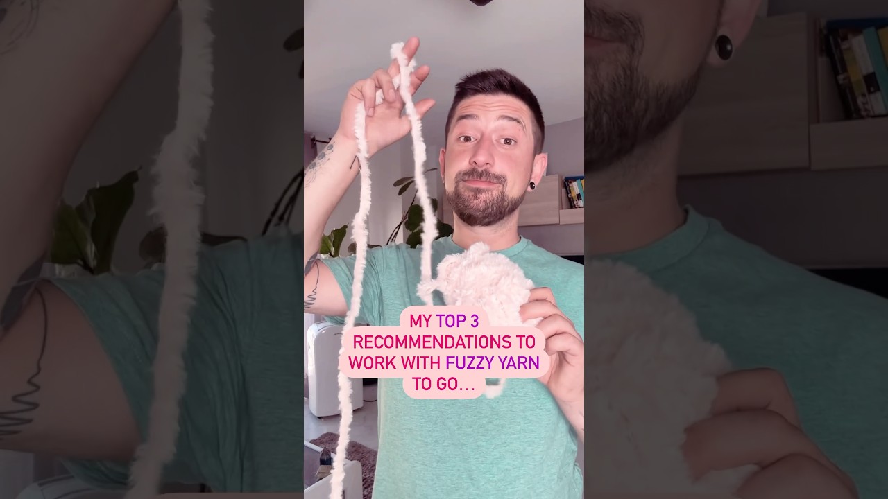 My top 3 recommendations to work with fuzzy yarn! ❤️❤️🥰 #amigurumi #crochetting