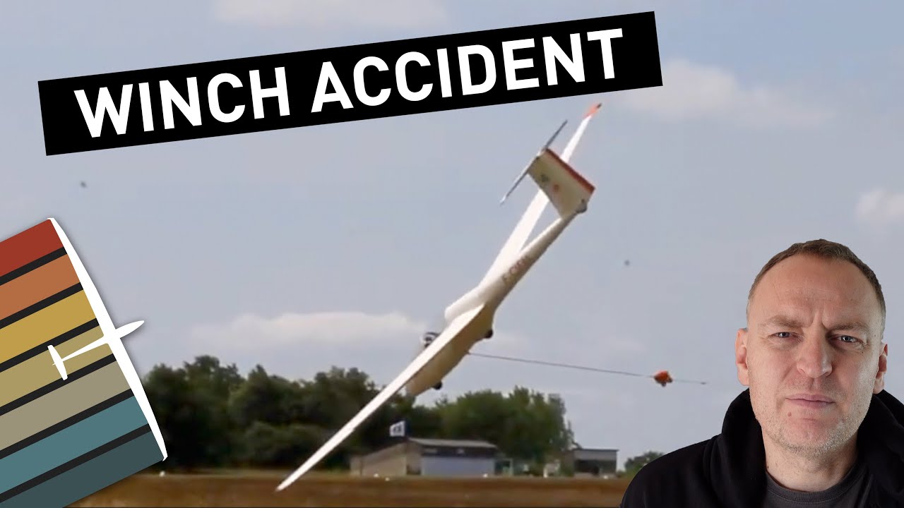 Авария при запуске планера с лебёдки 💥 Реакция инструктора