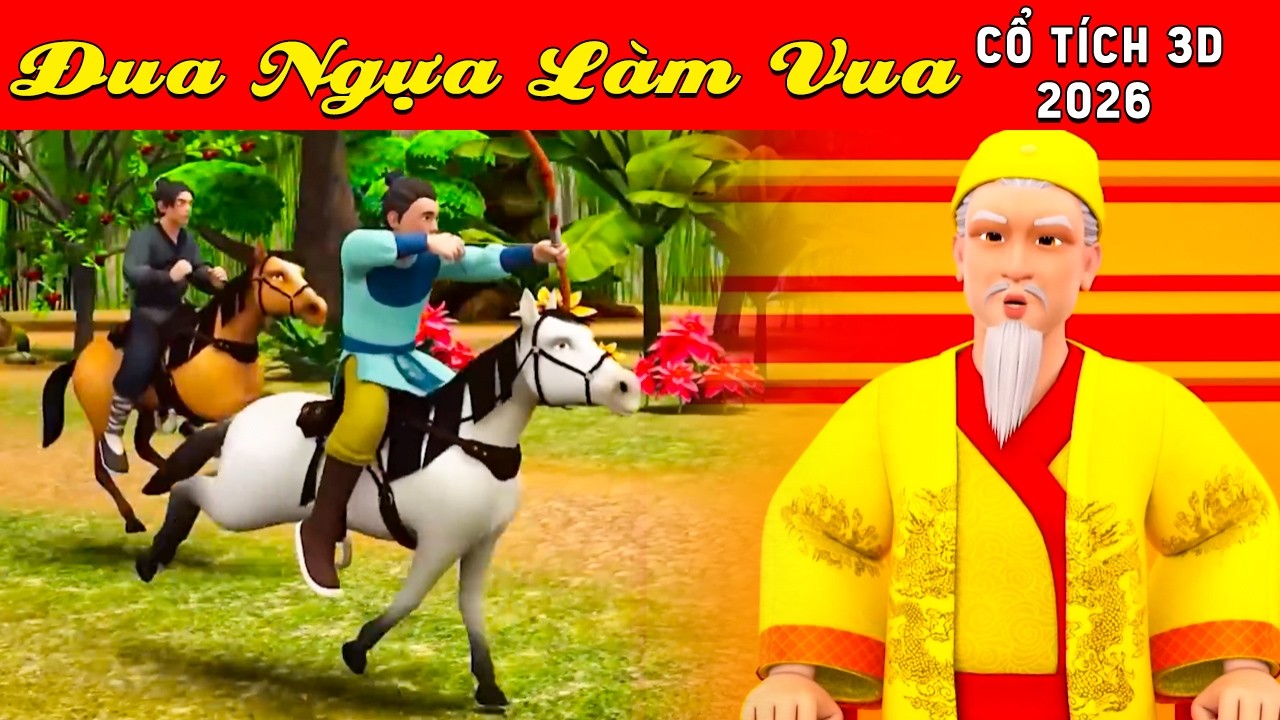 Cổ tích 3D tết Việt Nam 2026 - ĐUA NGỰA LÀM VUA - Bài học cuộc sống - Cổ tích sự tích Việt 2026