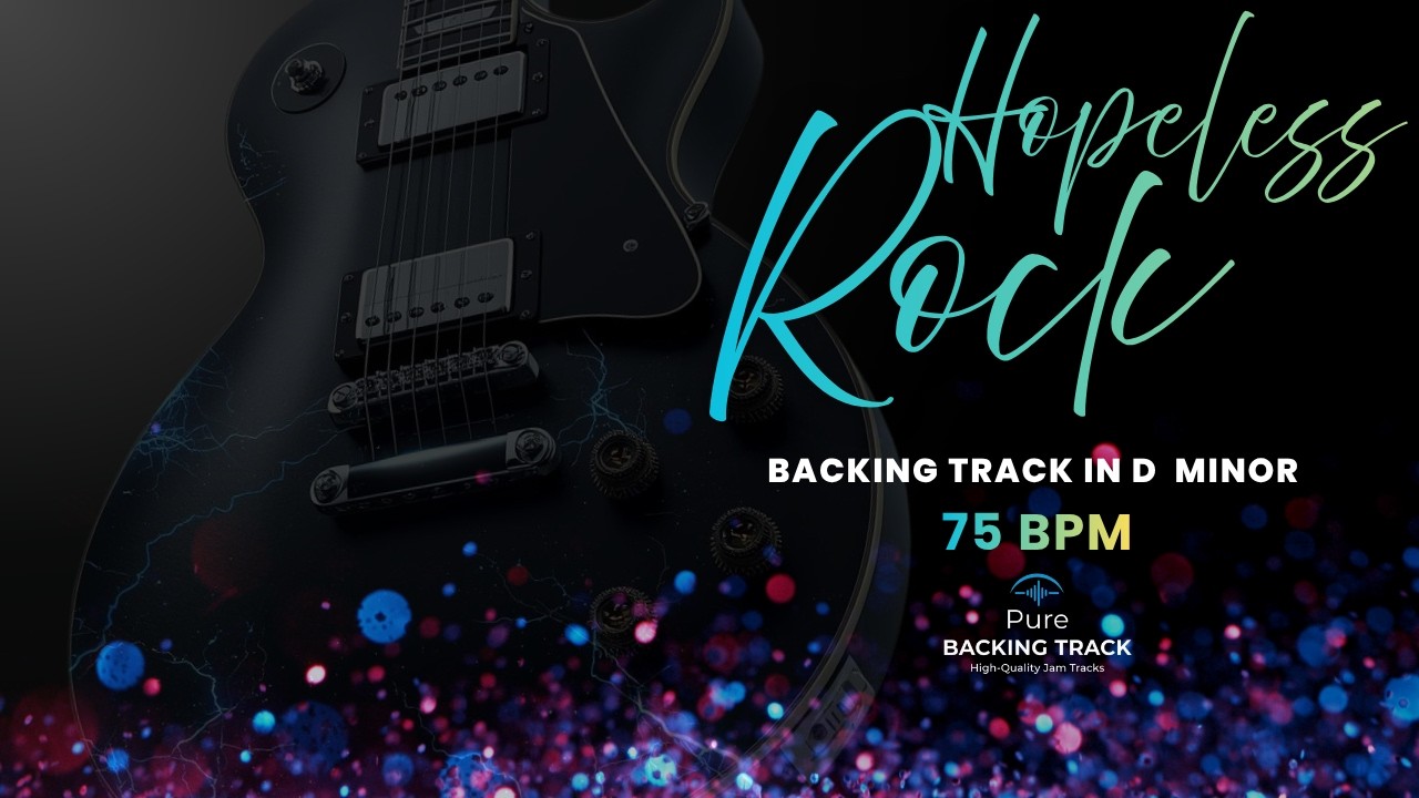 🎸Hopeless Rock Guitar Backing Track in D Minor | 75 BPM Jam Track