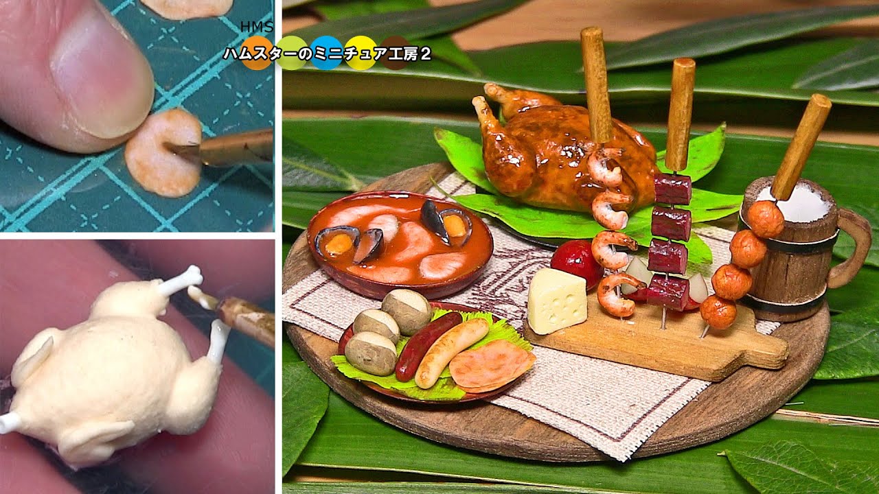 【MHW】モンハンに登場するミニチュアハンター飯作り　DIY Miniature Monster Hunter World Meal