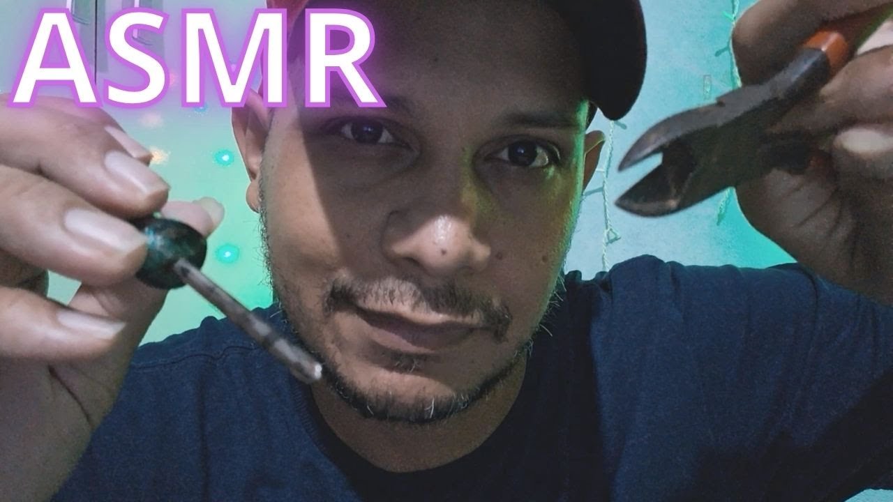 ASMR CASEIRO CONSERTANDO VOCÊ PARA RELAXAR (Sussurros, toque na tela, sons de boca) #asmrcaseiro