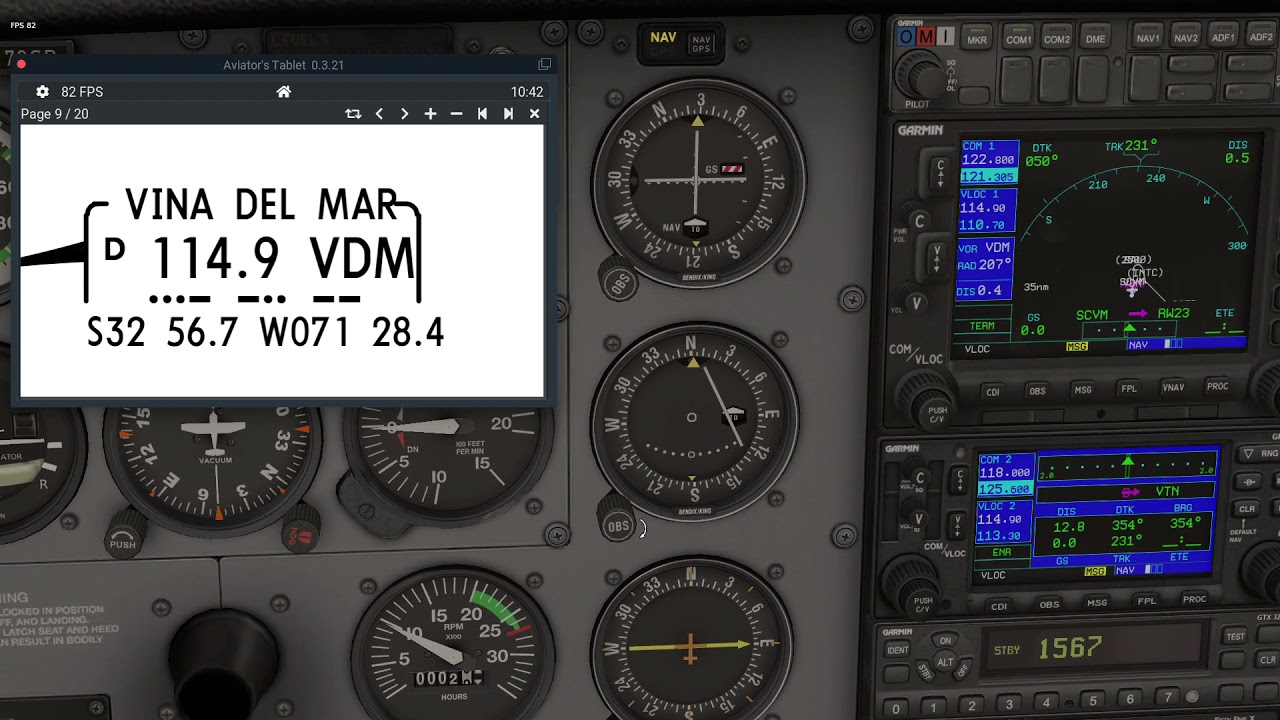 Briefing de despegue, salida instrumental y ajuste de instrumentos de vuelo. (XPLANE11 / C172)