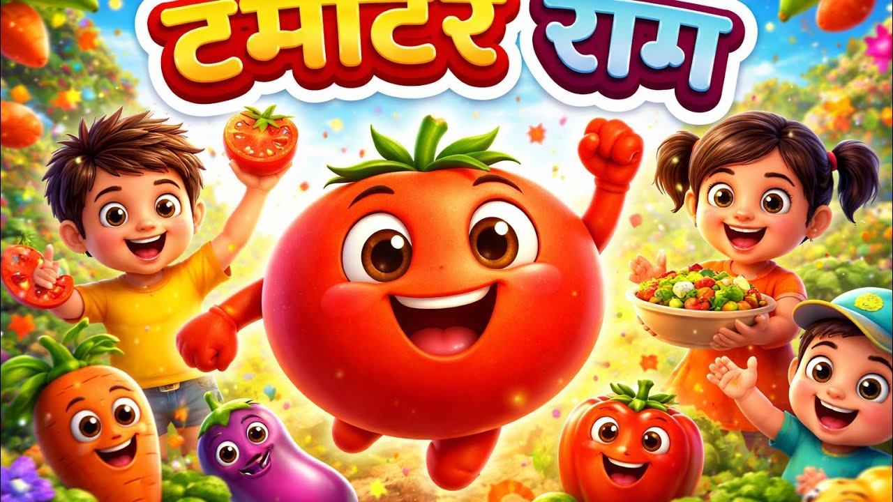 टमाटर राग – लाल लाल टमाटर का मज़ेदार डांस सॉन्ग | Kids Hindi Rhyme 2026