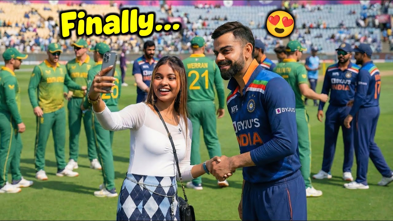 Finally Ground pe jaake Virat Kohli se mili !! 🤩🇮🇳”