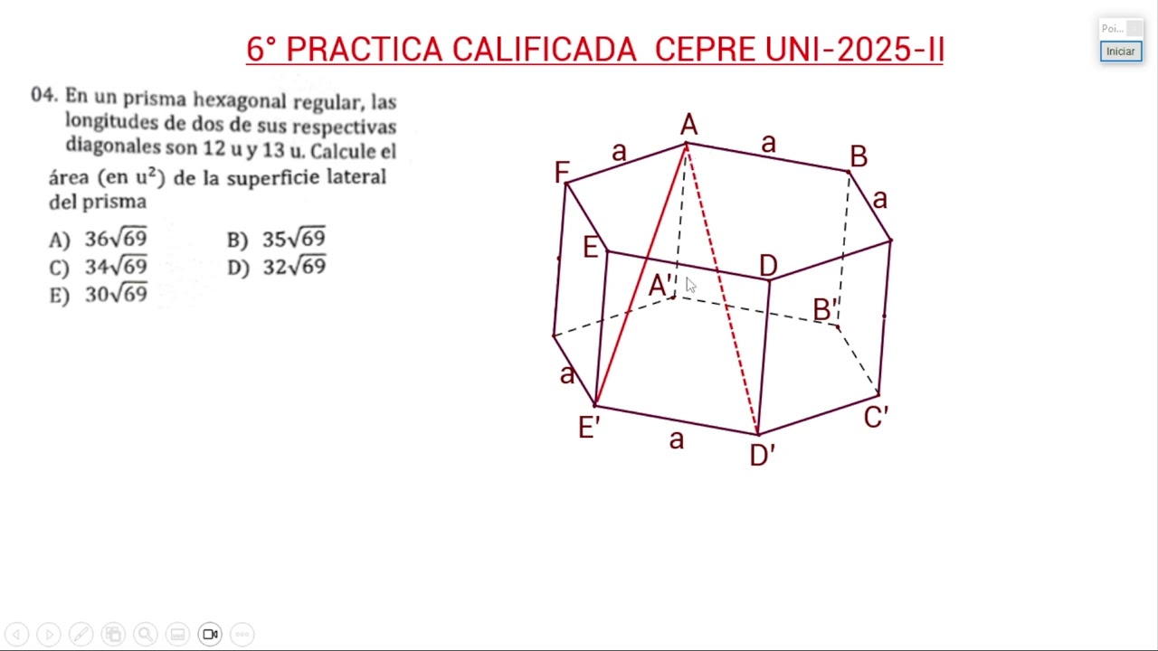 Solucionario 6ta PC Cepre UNI | Geometría| | Ciclo Preuniversitario 2025 - 2 📐💪