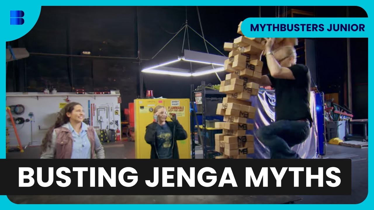 The Physics of Jenga - Mythbusters Junior - S01 EP101 - Science Documentary